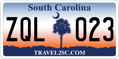SC license plate ZQL023