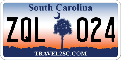 SC license plate ZQL024