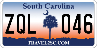 SC license plate ZQL046