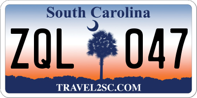 SC license plate ZQL047