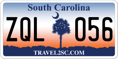 SC license plate ZQL056