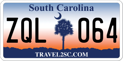 SC license plate ZQL064