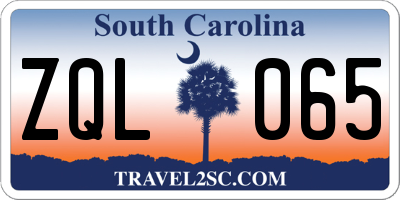 SC license plate ZQL065