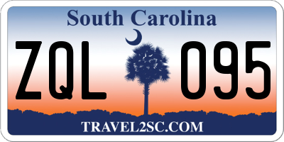 SC license plate ZQL095