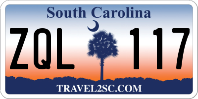 SC license plate ZQL117