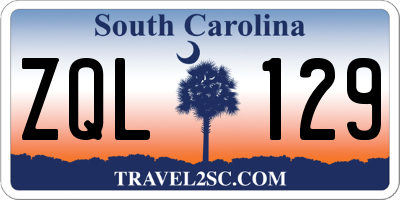 SC license plate ZQL129