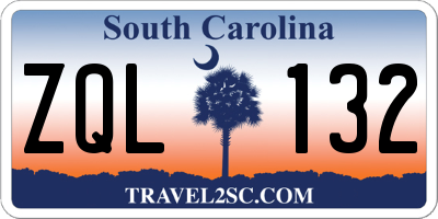 SC license plate ZQL132