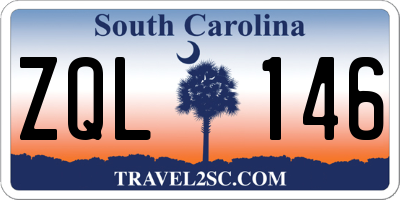 SC license plate ZQL146
