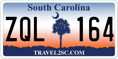 SC license plate ZQL164