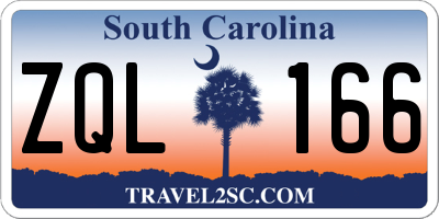 SC license plate ZQL166