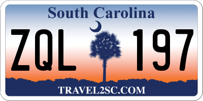 SC license plate ZQL197