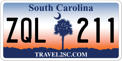 SC license plate ZQL211