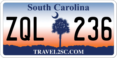 SC license plate ZQL236