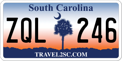 SC license plate ZQL246