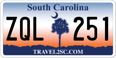 SC license plate ZQL251