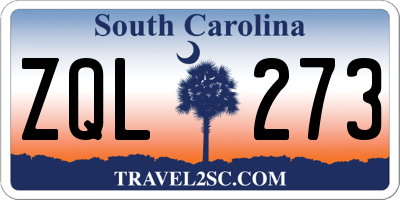 SC license plate ZQL273