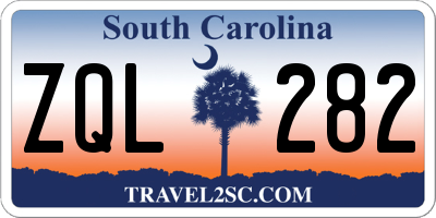 SC license plate ZQL282