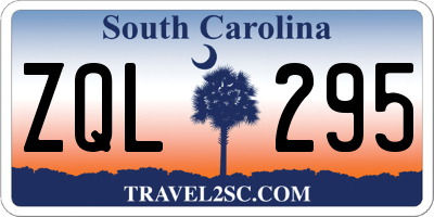 SC license plate ZQL295