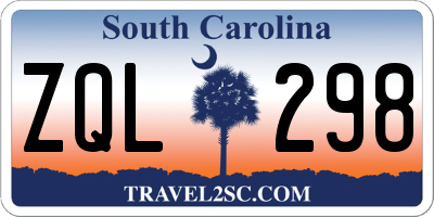 SC license plate ZQL298