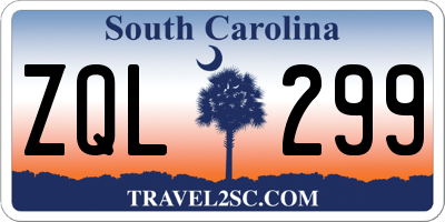 SC license plate ZQL299