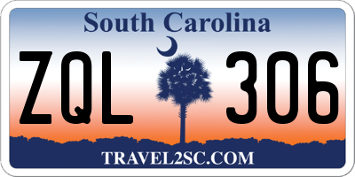 SC license plate ZQL306
