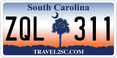 SC license plate ZQL311