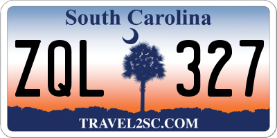 SC license plate ZQL327