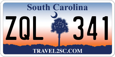 SC license plate ZQL341