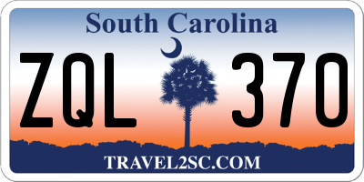 SC license plate ZQL370