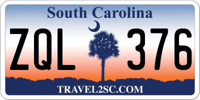SC license plate ZQL376