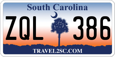 SC license plate ZQL386