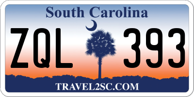 SC license plate ZQL393