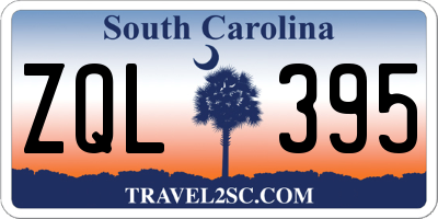 SC license plate ZQL395
