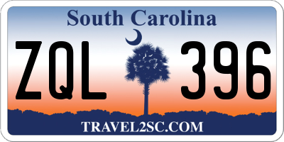 SC license plate ZQL396