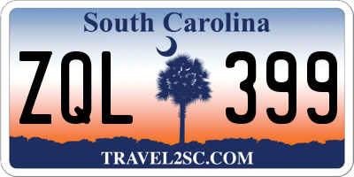 SC license plate ZQL399