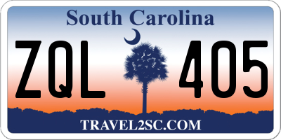 SC license plate ZQL405