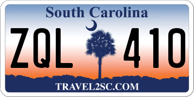 SC license plate ZQL410