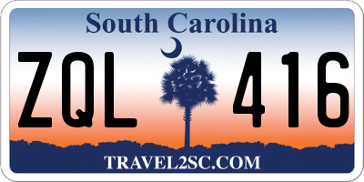 SC license plate ZQL416