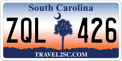 SC license plate ZQL426