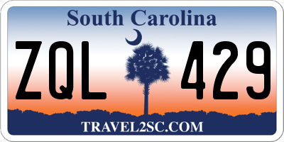SC license plate ZQL429