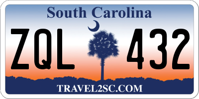 SC license plate ZQL432