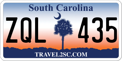 SC license plate ZQL435