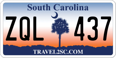 SC license plate ZQL437