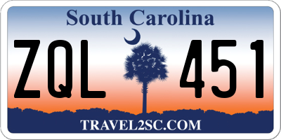 SC license plate ZQL451