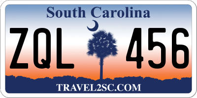 SC license plate ZQL456