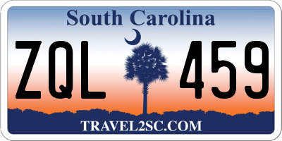 SC license plate ZQL459