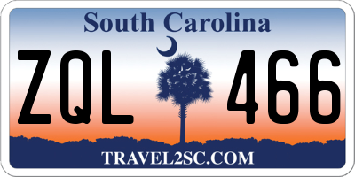 SC license plate ZQL466