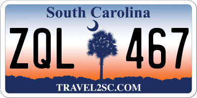 SC license plate ZQL467