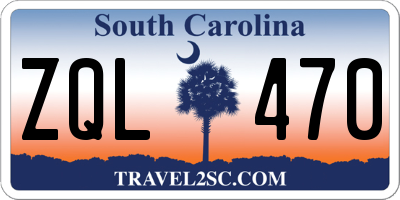 SC license plate ZQL470