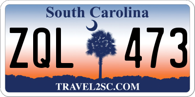 SC license plate ZQL473